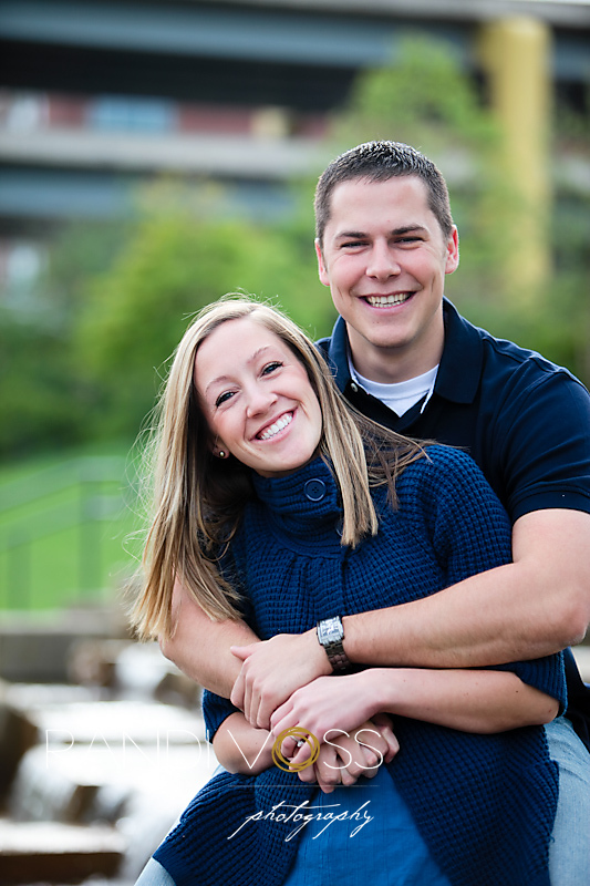  weekend for engagement photos on Pittsburgh's North Shore near PNC Park