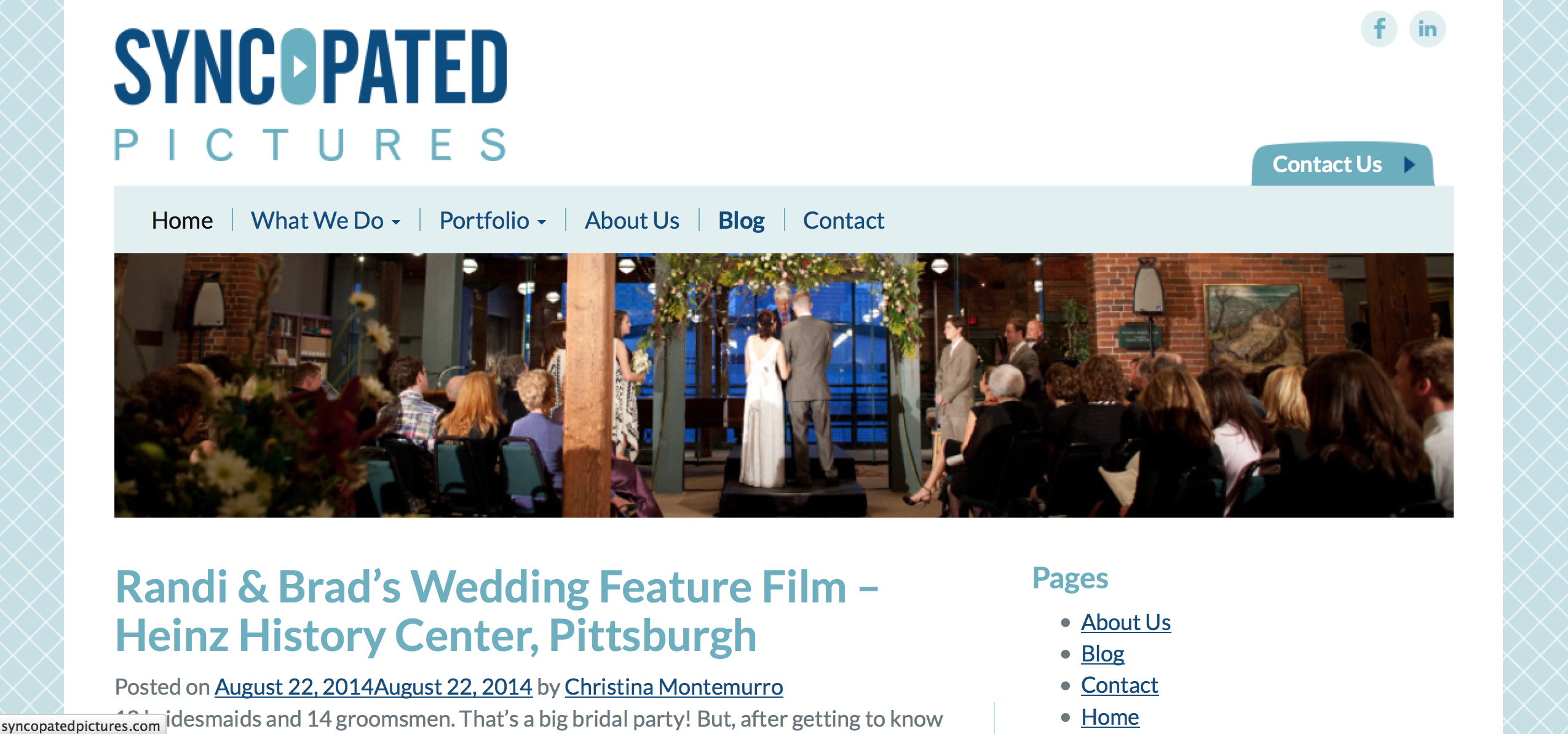 Pittsburgh Video Wedding Cinema